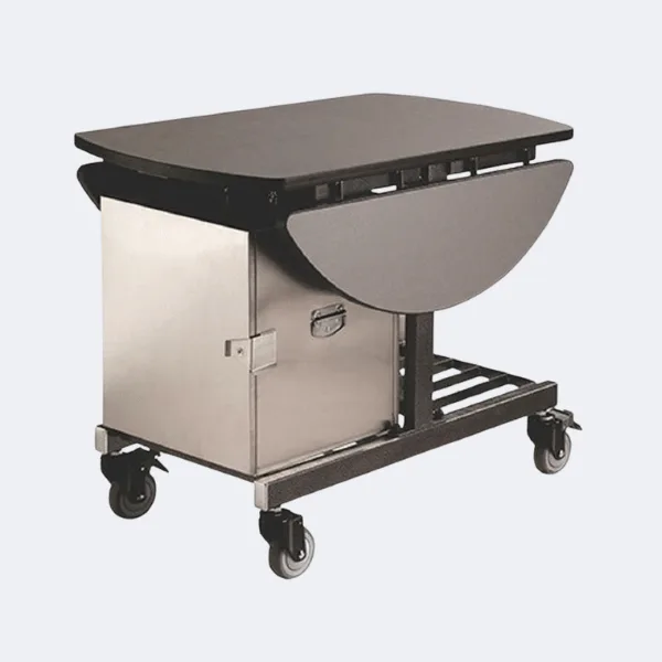 Rolling Service Cart with Cabinet